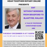 HTRO - 9th Dec 2025 - Prof Chris Raine MBE - ENT Without Borders - from Bradford to Malawi